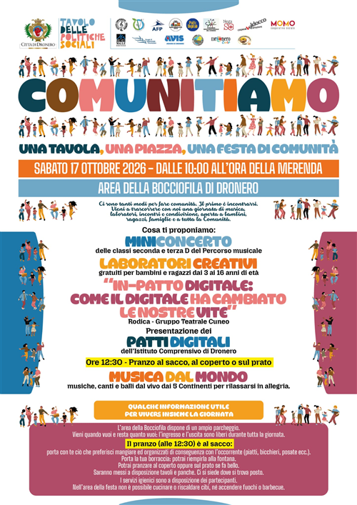 Comunitiamo una tavola, una piazza, una festa di comunità